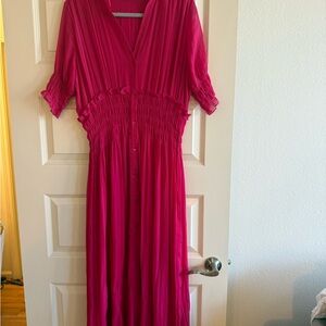 Elegant Pink Maxi Dress